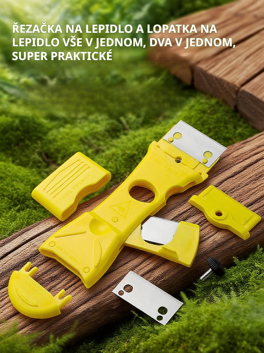 Odstraňovač lepidla při použití na skle