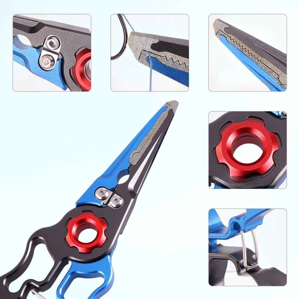 คีมล่อปลาความแม่นยำสูง คีมปากยาวโลหะผสมอลูมิเนียม