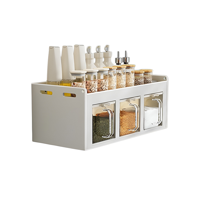 주방 다용도 펀치프리 벽걸이 양념대 스페이스 알루미늄 벽면 수납선반 주방선반 양념통 수납선반