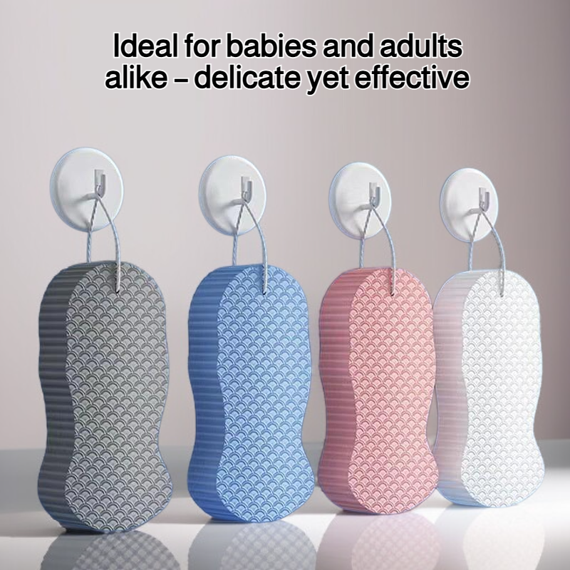 Soft bath sponge for gentle exfoliation