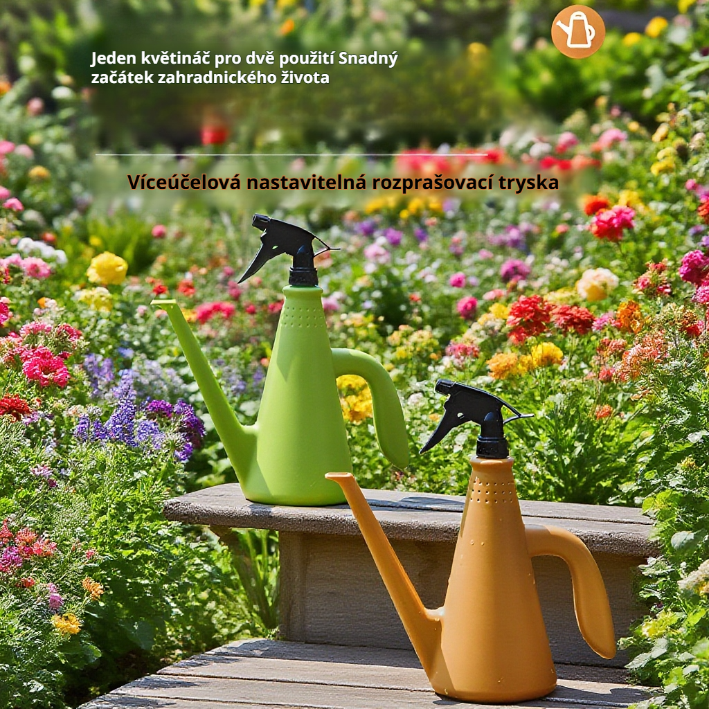 Dvouúčelový postřikovač a konev pro zalévání květin, domácí ruční tlakový sprej
