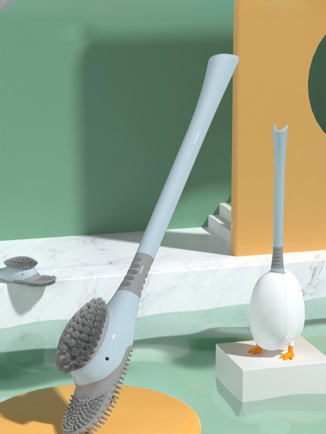 2-in-1-Enten-Wand-Toilettenbürste aus Silikon