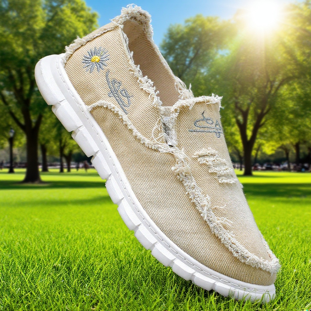 가벼운 남성 패브릭 슈즈 착용 예시