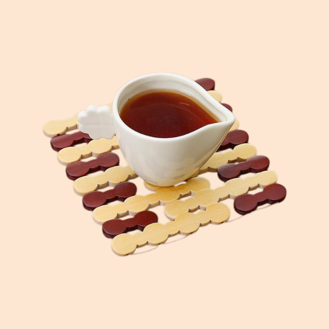 둥근 대나무 플레이스매트