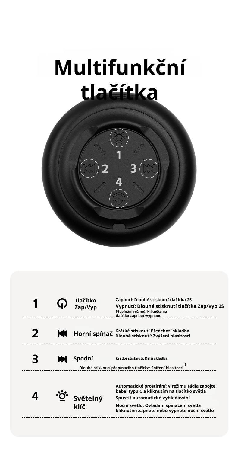 Stolní reproduktor s nastavitelným držákem