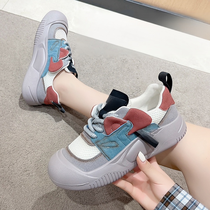 컬러블로킹 메쉬 스니커즈