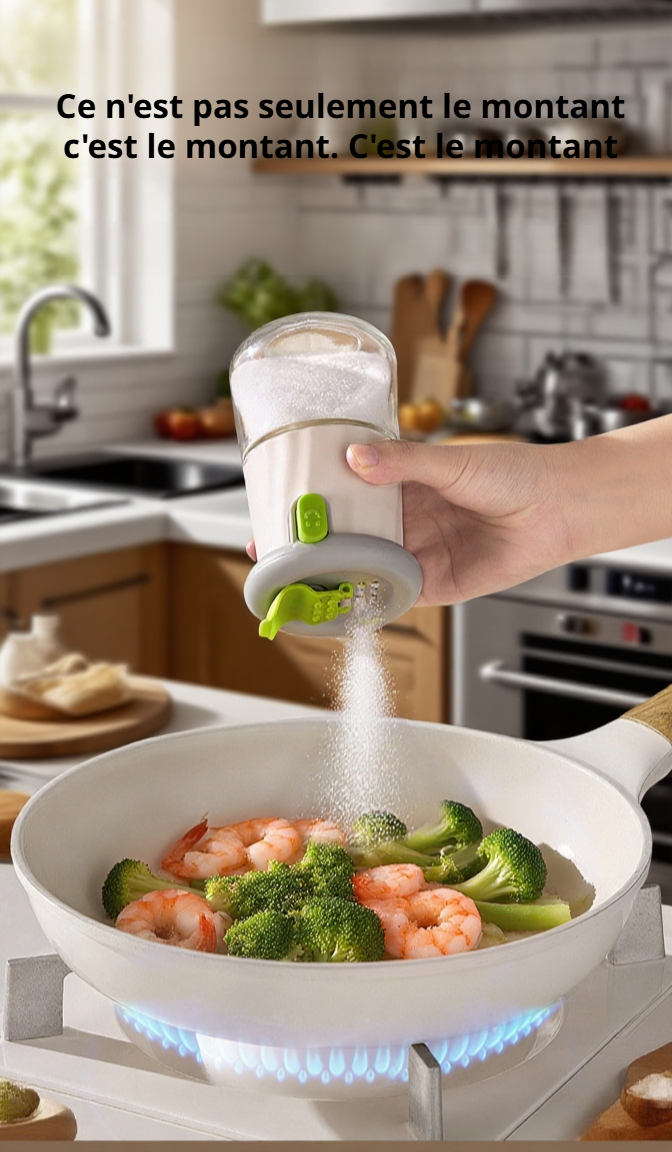 Pot de rangement pour sel avec dosage précis