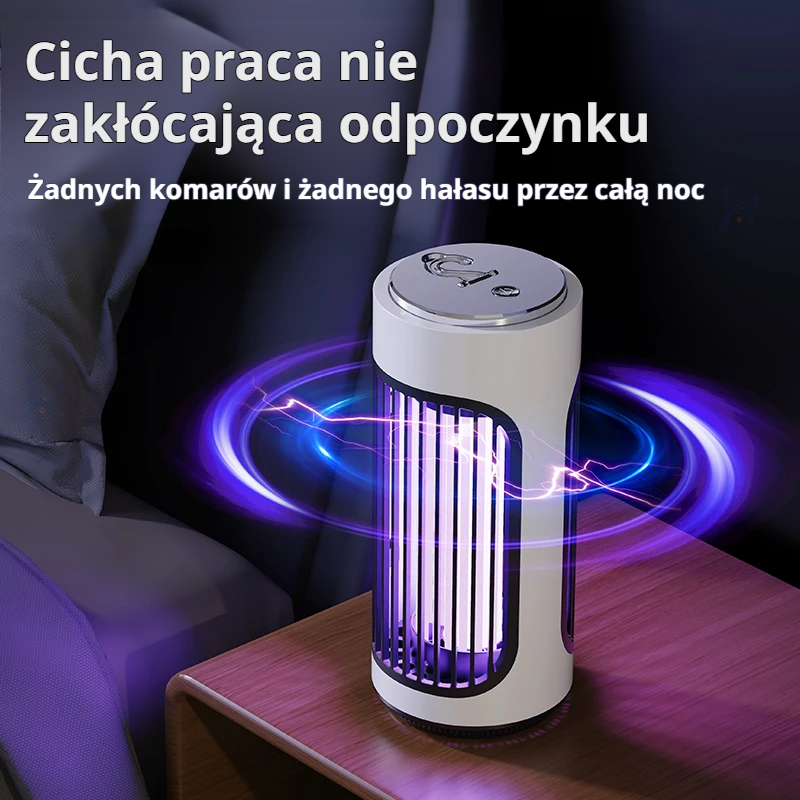Całonocna, dwufunkcyjna lampa owadobójcza do komarów z montażem na ścianie