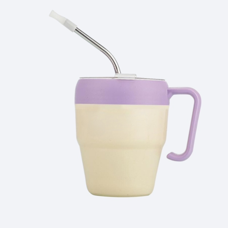 High aesthetic straw cup with lid
