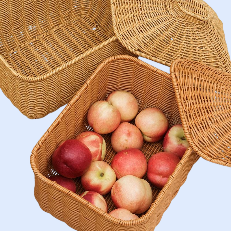 アクセサリー・化粧品・おもちゃ収納ボックス 人工籐編み