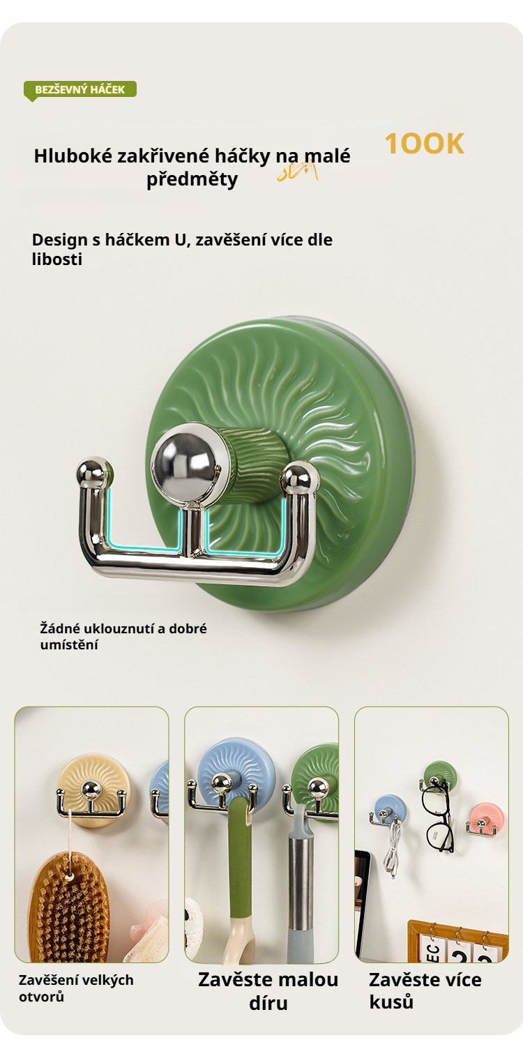 Snadno instalovatelné háčky do kuchyně
