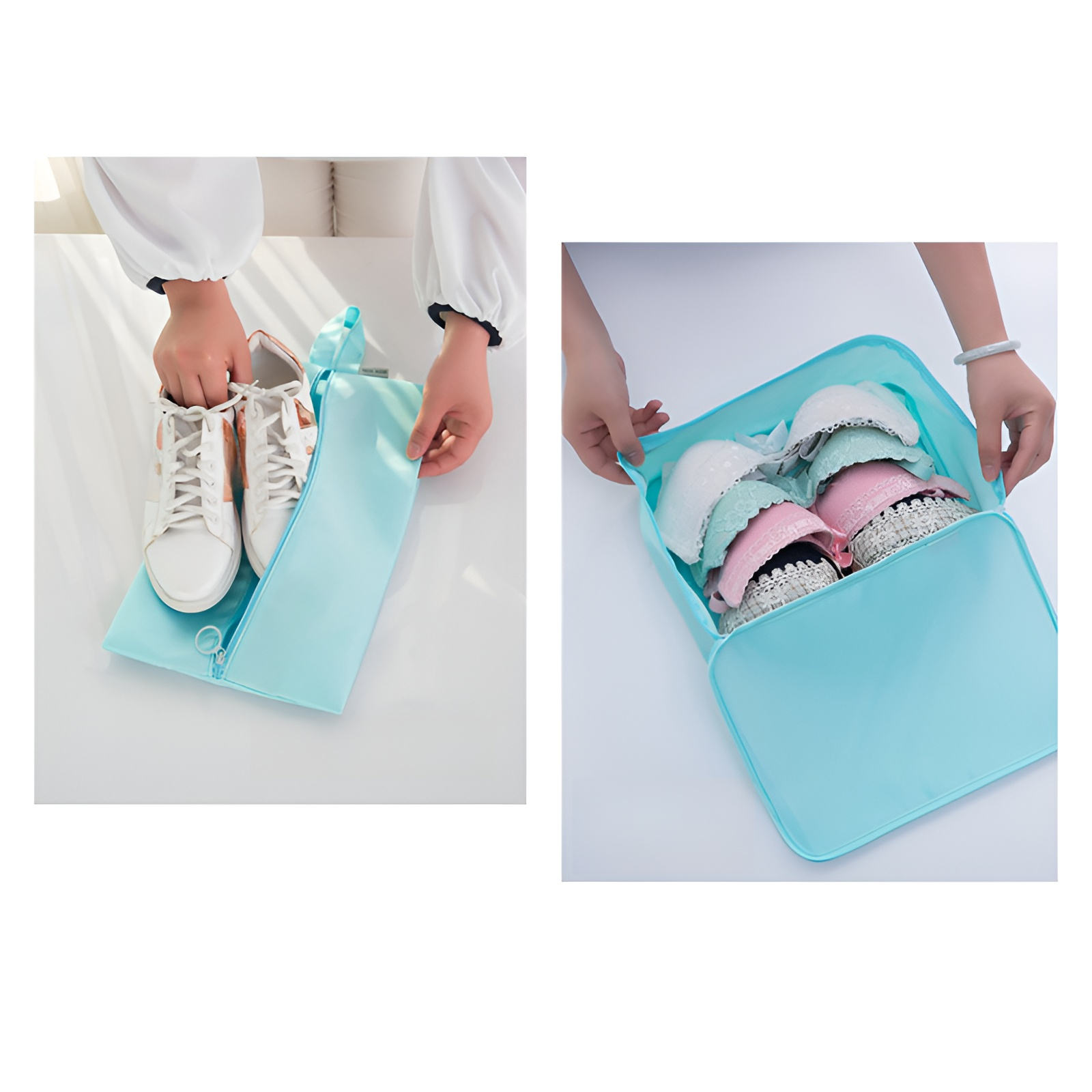 여행용 수납 가방 세트 8점 접이식 화장실 가방 의류 수납 가방 건착형 여행 가방