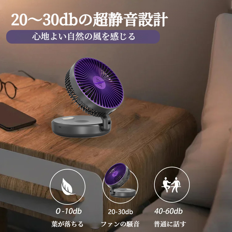 ミニ扇風機のパッケージ内容一式