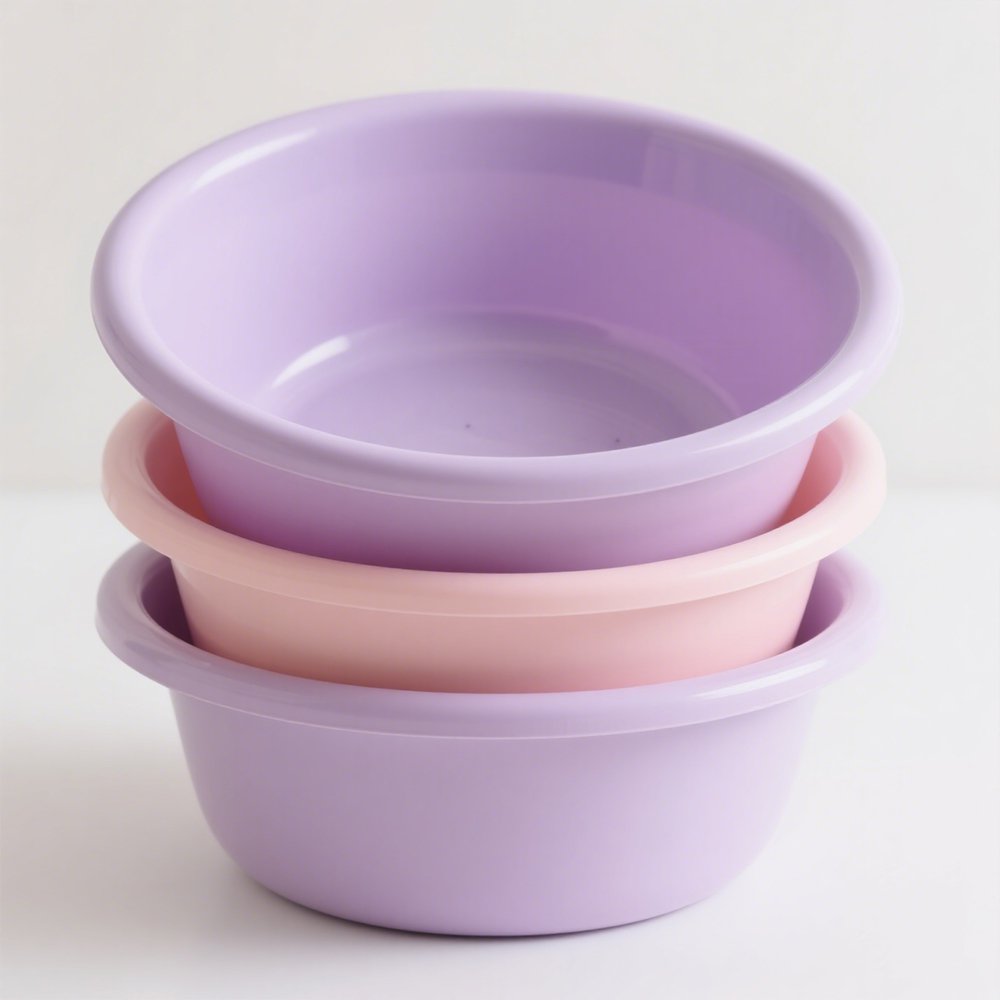 Weißes kompaktes Waschbecken mit schlichtem Design