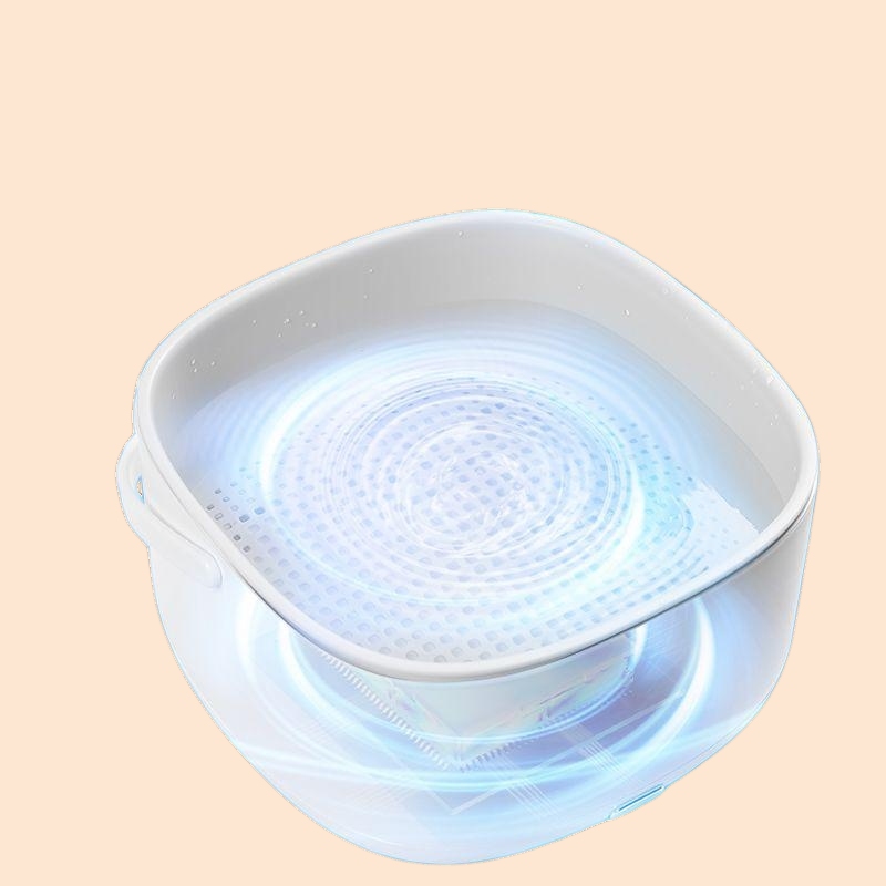 家庭用電気果物と野菜の洗浄機排水バスケット振動波野菜洗浄バスケット