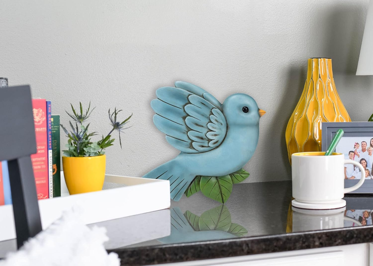 Decorative garden stepping stones arranged on grass pathway