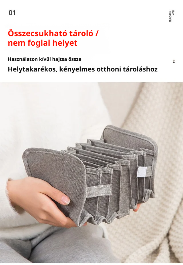Rendezett alsóneműk a tároló dobozban