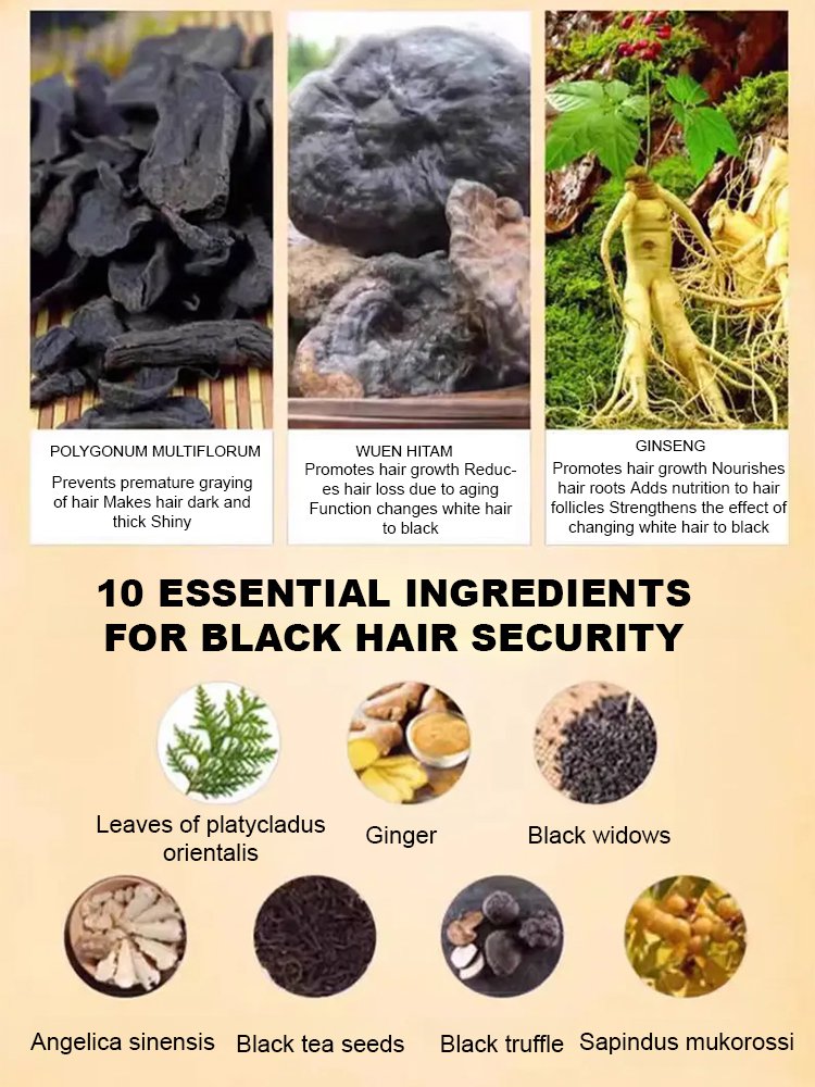 【One Week from White to Black】Ginseng and Polygonum Multiflorum Shampoo