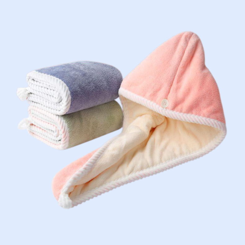 Quick-drying towel for washing and wiping hair