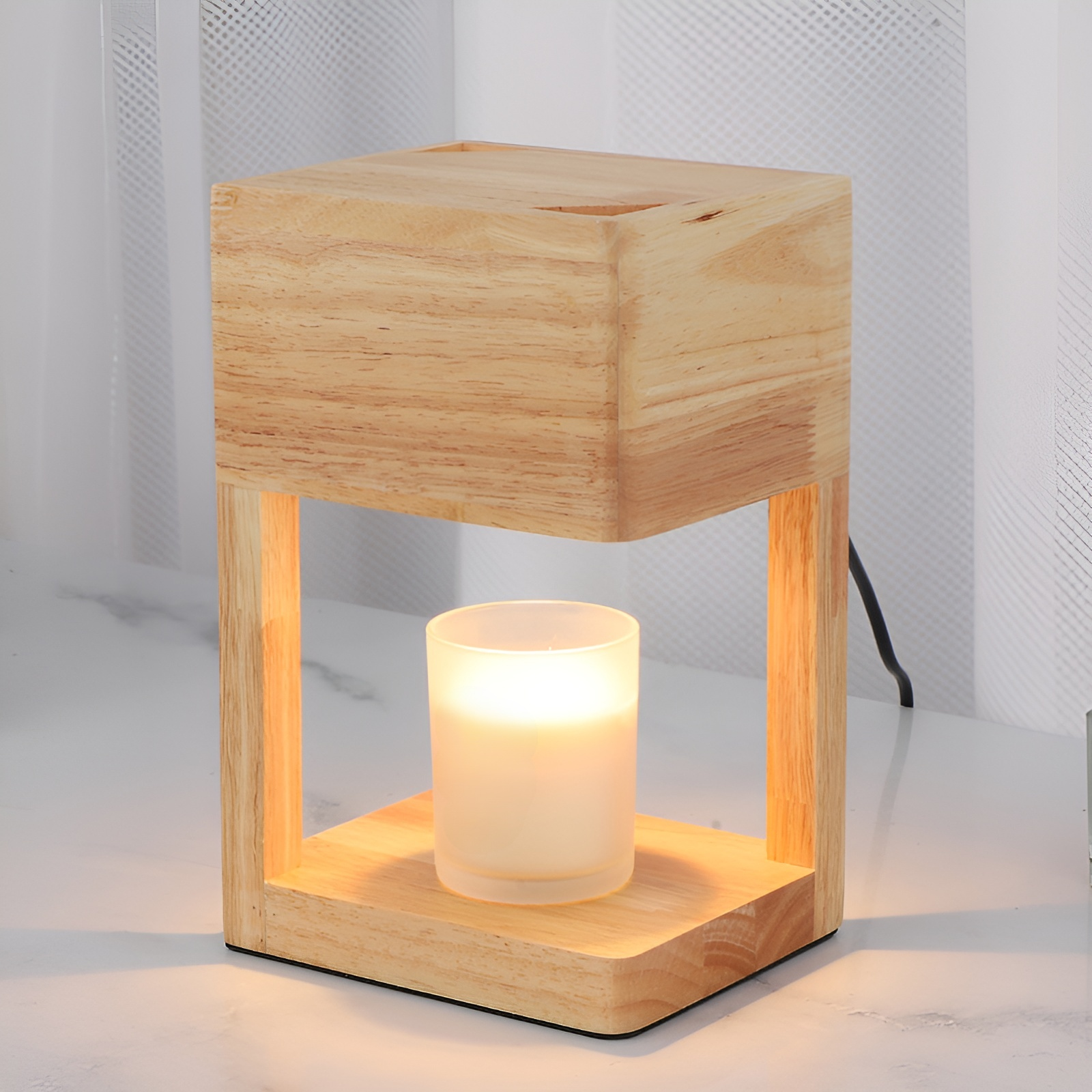 木製ベッドサイドナイトライト