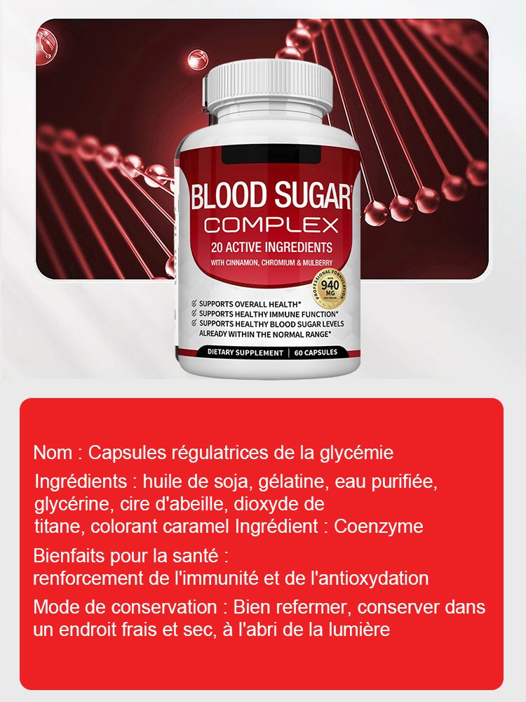Capsules de régulation de la glycémie