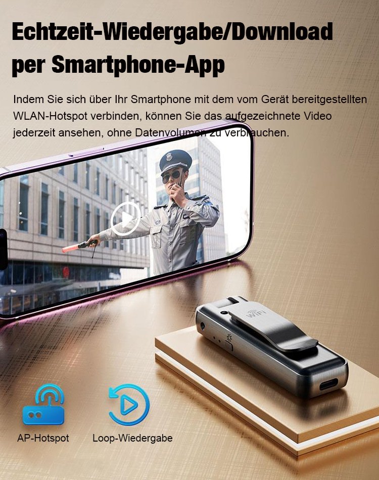 【Mini-Infrarot-Nachtsichtkamera mit extrem langer Standby-Zeit】Überwachung bei Stromausfall möglich