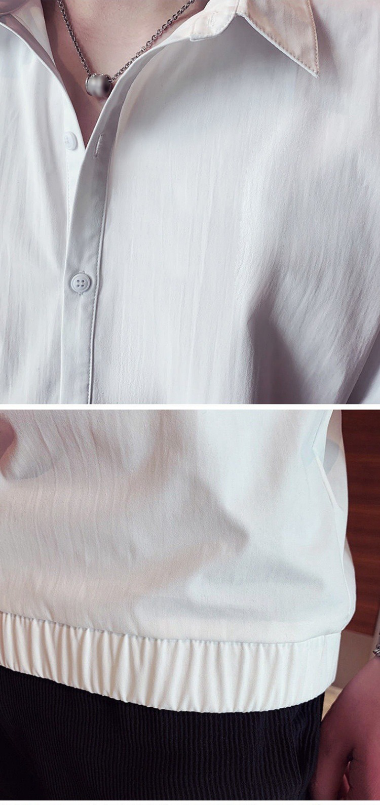 動きやすいデザインの5分袖シャツ