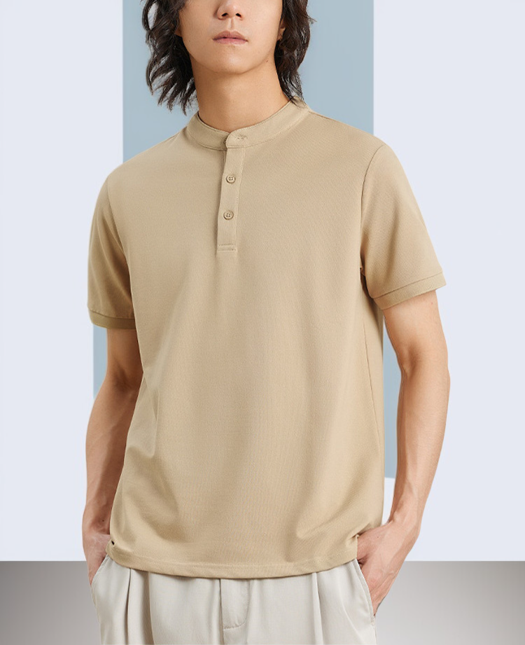 ヘンリーネックTシャツ