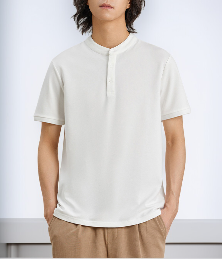 ヘンリーネックTシャツ