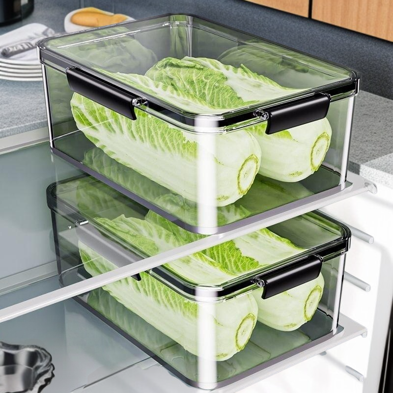 صندوق تخزين لحفظ نضارة الثلاجة بسعة كبيرة