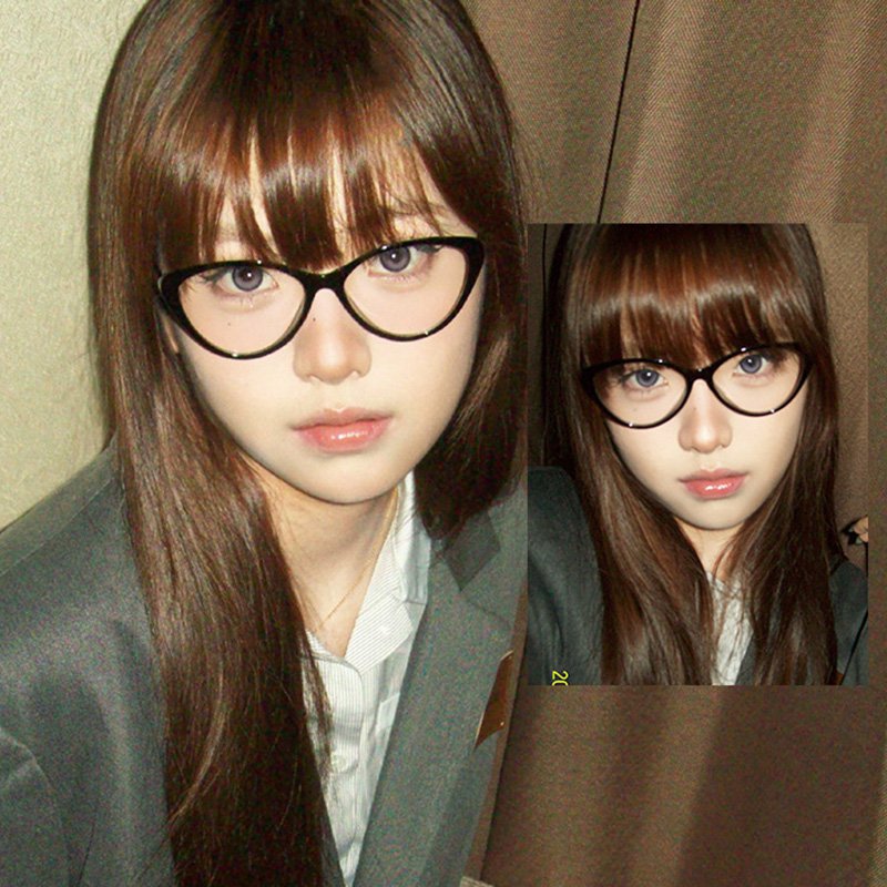 유럽과 미국 스타일의 캣아이 디자인 블루라이트 차단 노안경