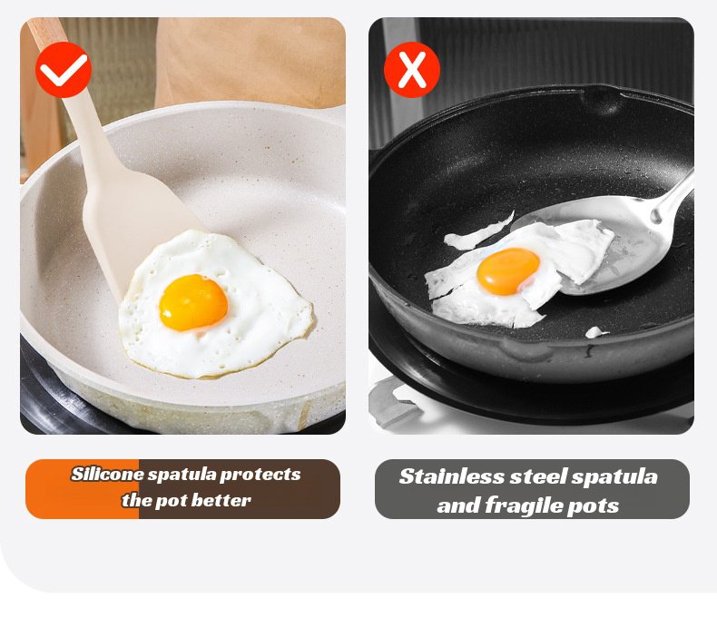 Heat-resistant kitchen tools with stylish wood handles