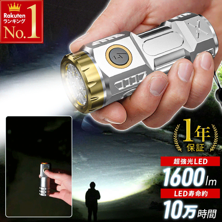 超高輝度ホワイトレーザー懐中電灯