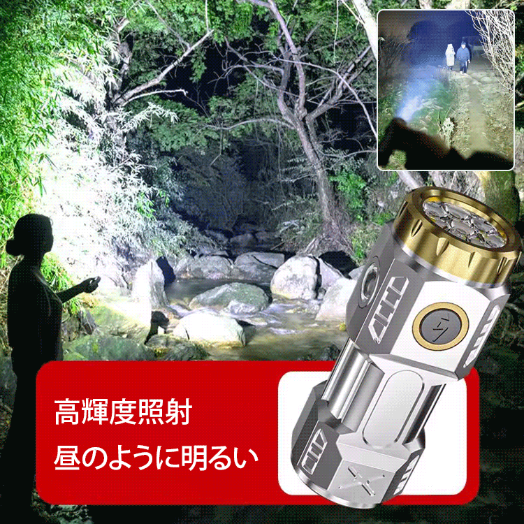 超高輝度ホワイトレーザー懐中電灯