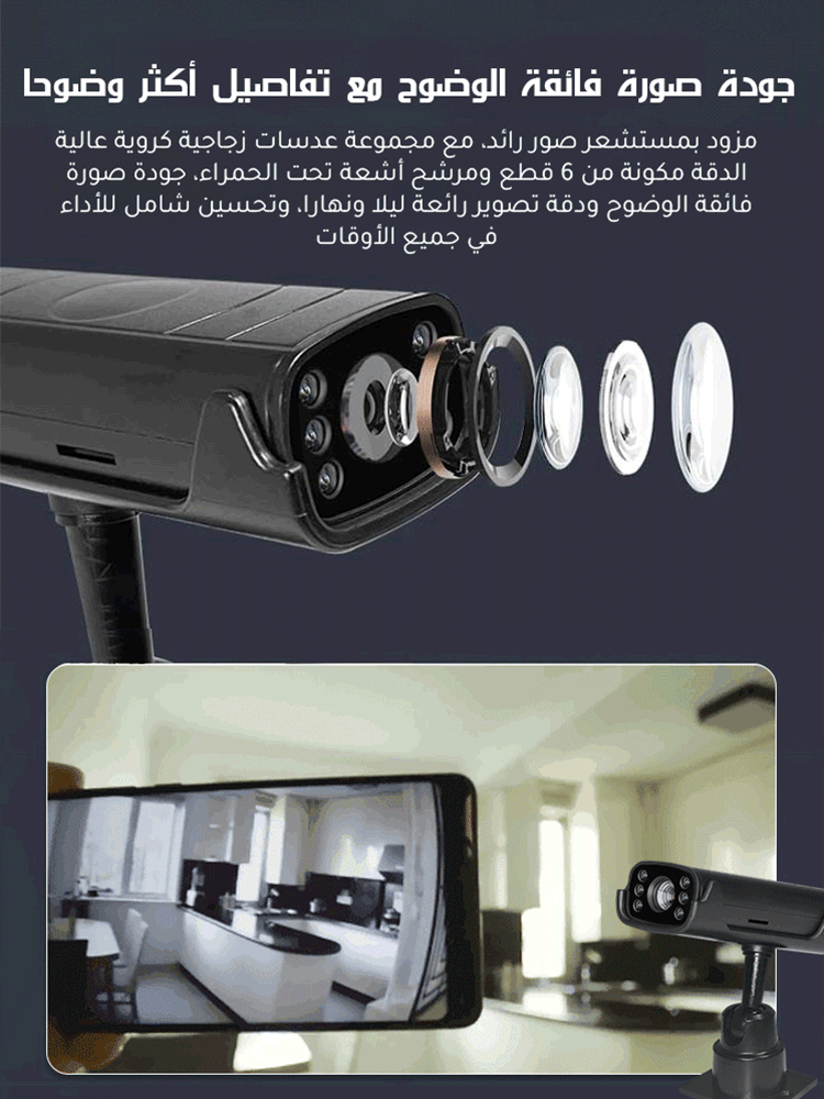 كاميرا مراقبة صغيرة لاسلكية بدقة مليون بكسل مع رؤية ليلية