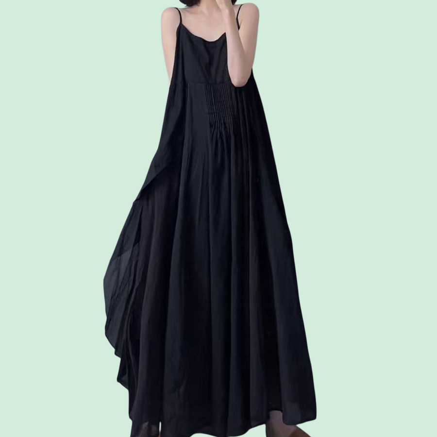 일본 스타일 민소매 슬립 원피스