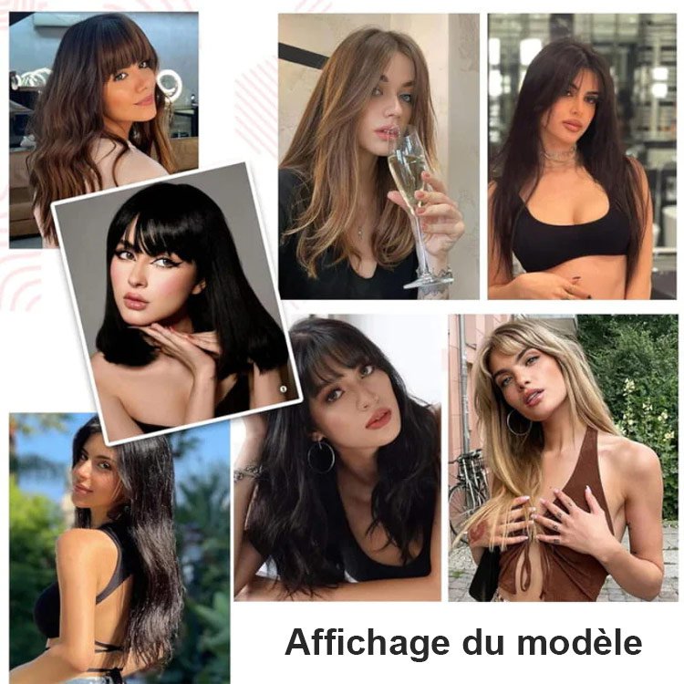 Perruque à frange naturelle pour femme