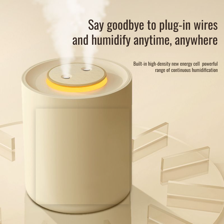 Cute mini double head home office spray humidifier