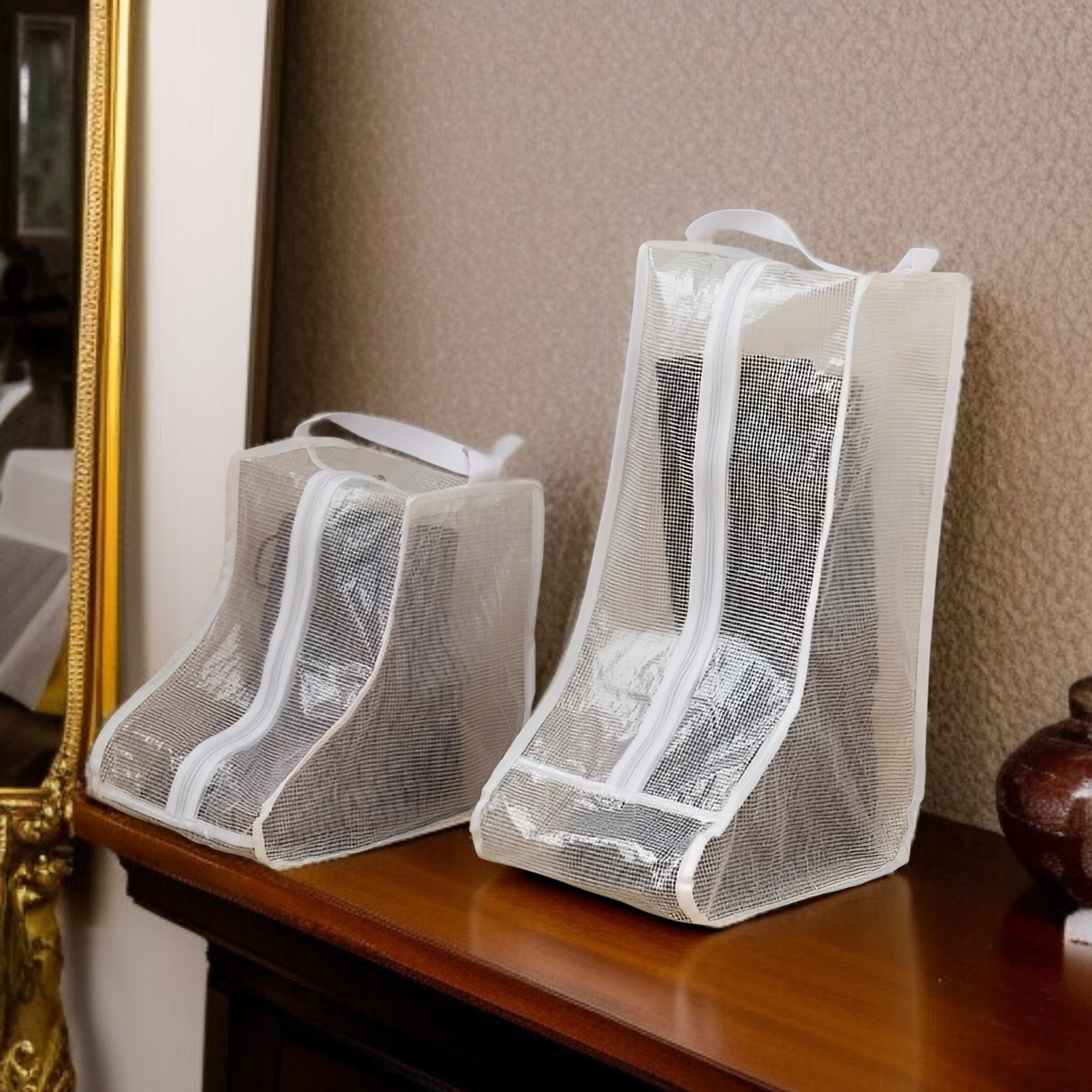 Schuhaufbewahrungstasche für den Haushalt, waschbar, feuchtigkeitsbeständig, Stiefelschutztasche, tr