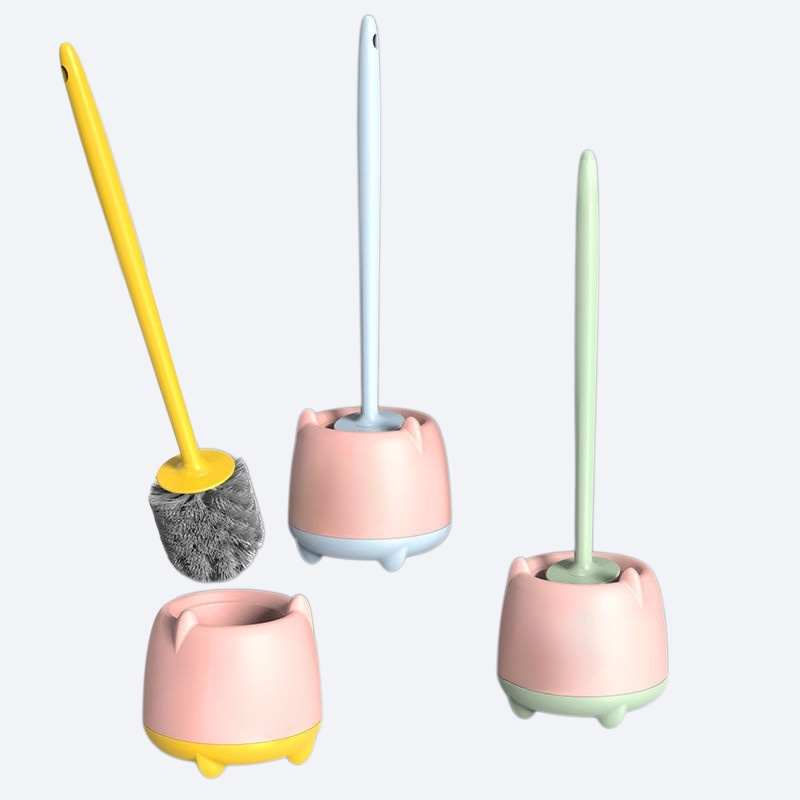 Toilet wall mounted blind spot cleaning toilet brush set