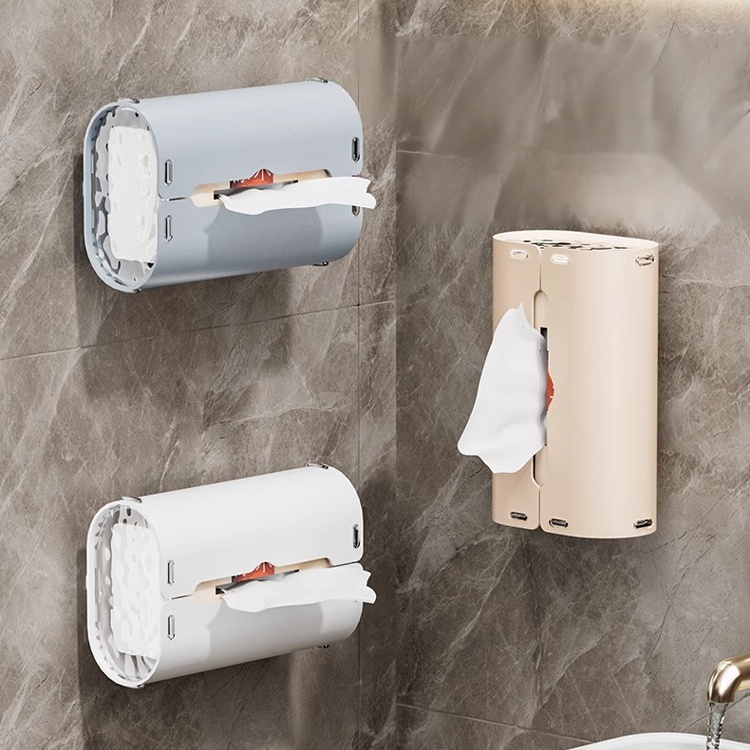 簡約吸盤紙巾盒