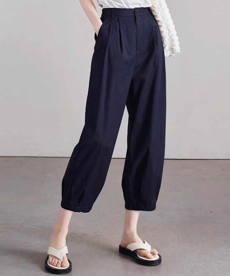 ゆったり九分丈ハーレムパンツ