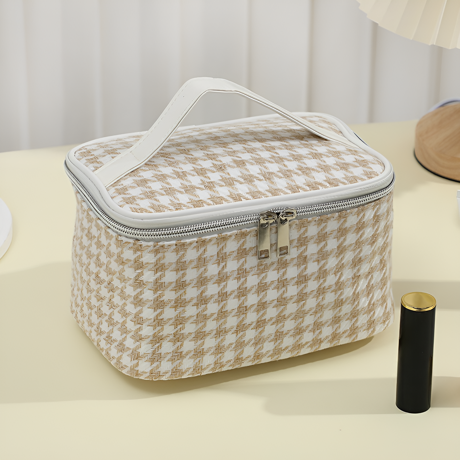 千鳥化粧ポーチ レディース 携帯便利 超人気 大容量 化粧品収納バッグ 手持ち トイレタリーバッグ 旅行