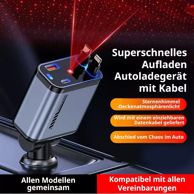 Sternenhimmel-Projektorlampe mit eingebautem Autoladegerät.