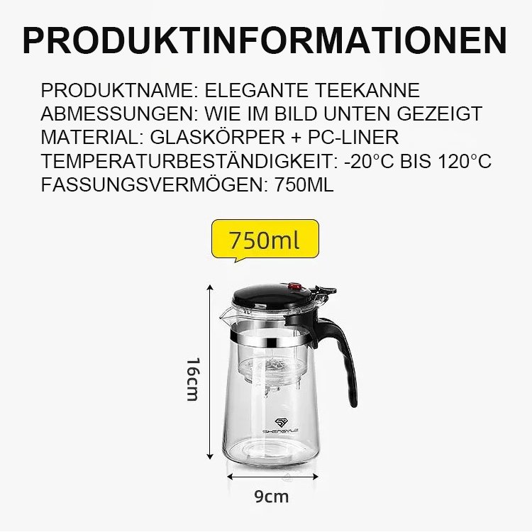 Ein-Knopf-Teeset mit Filterfunktion