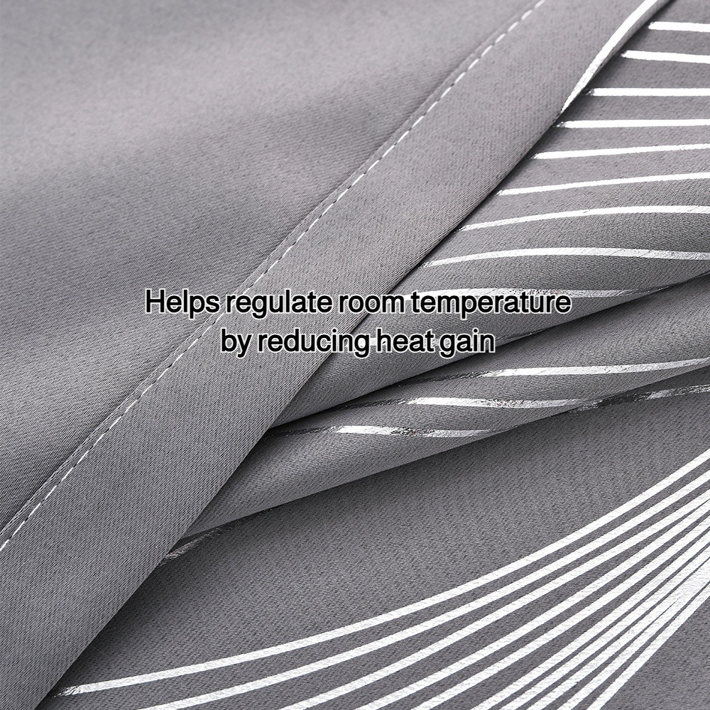 High-precision silver-stamped blackout curtain fabric