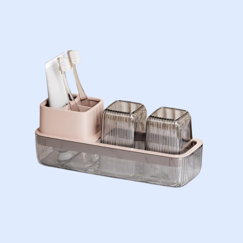 투명 칫솔꽂이