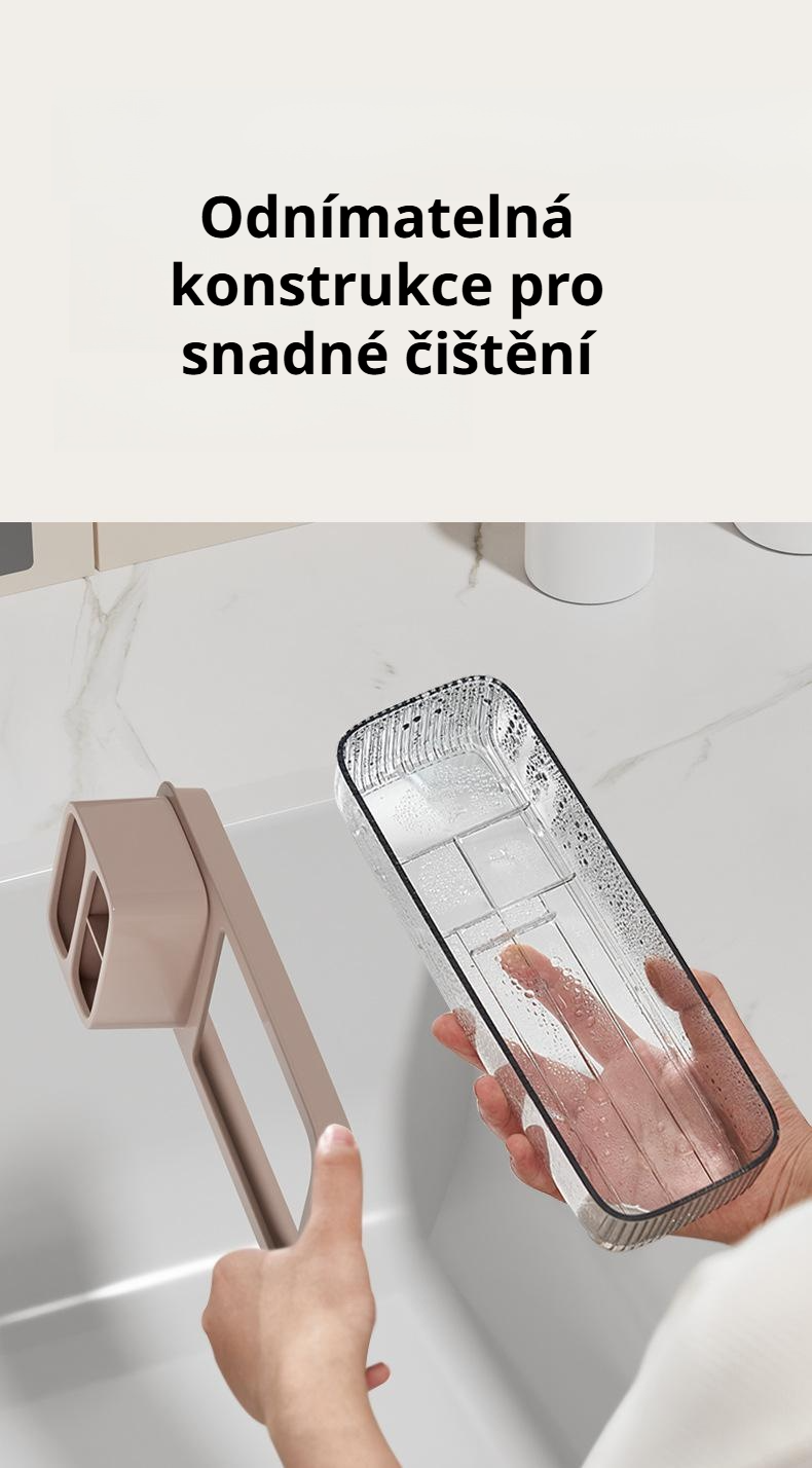 Kelímek na ústní vodu v koupelně