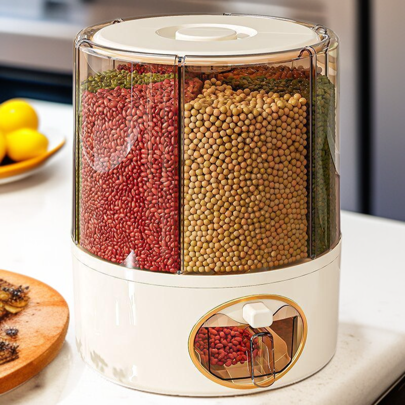 家庭用回転式穀物貯蔵バケツ