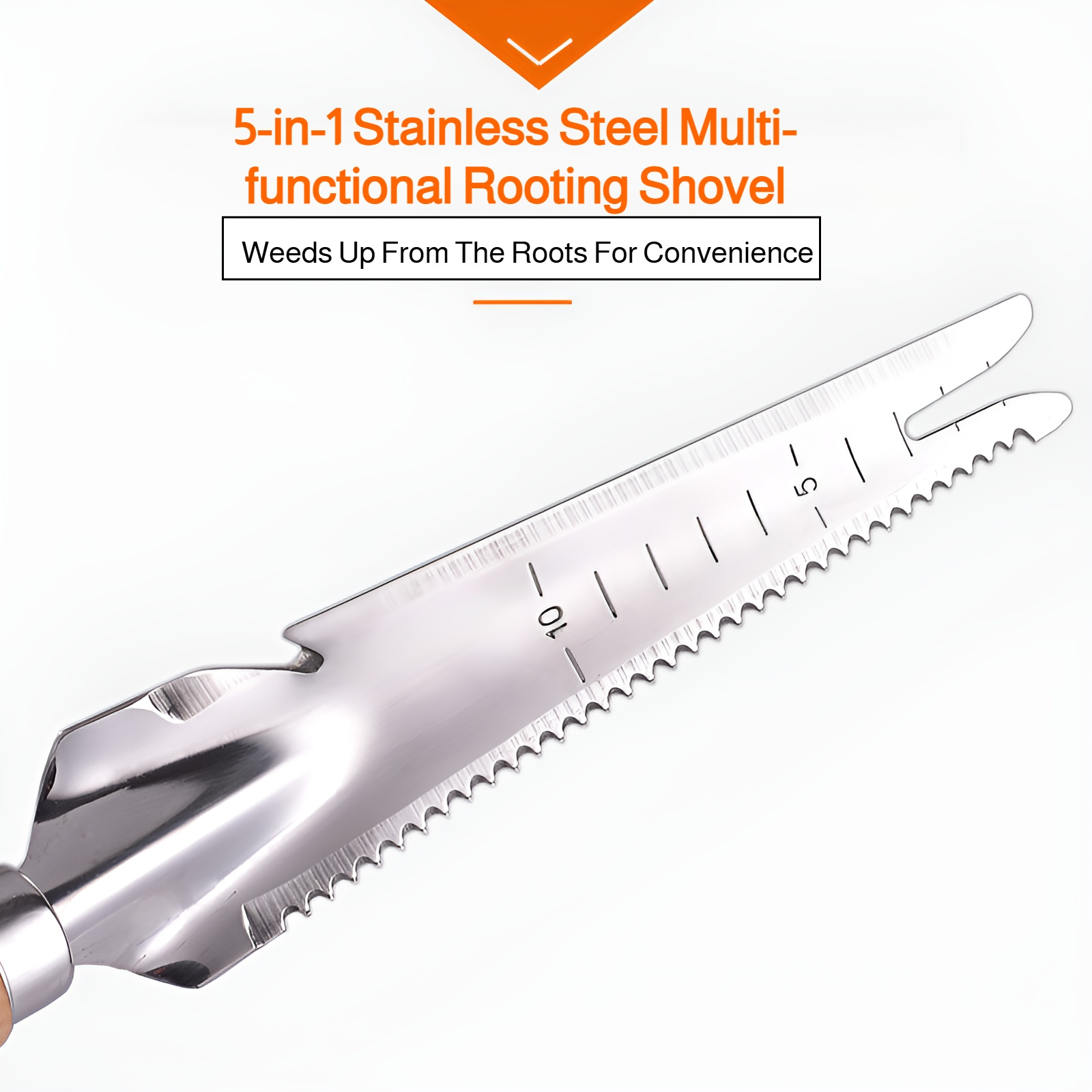 Weeding knife artifact root weeding tool gardening rake root removal manganese steel trumpet hand-he